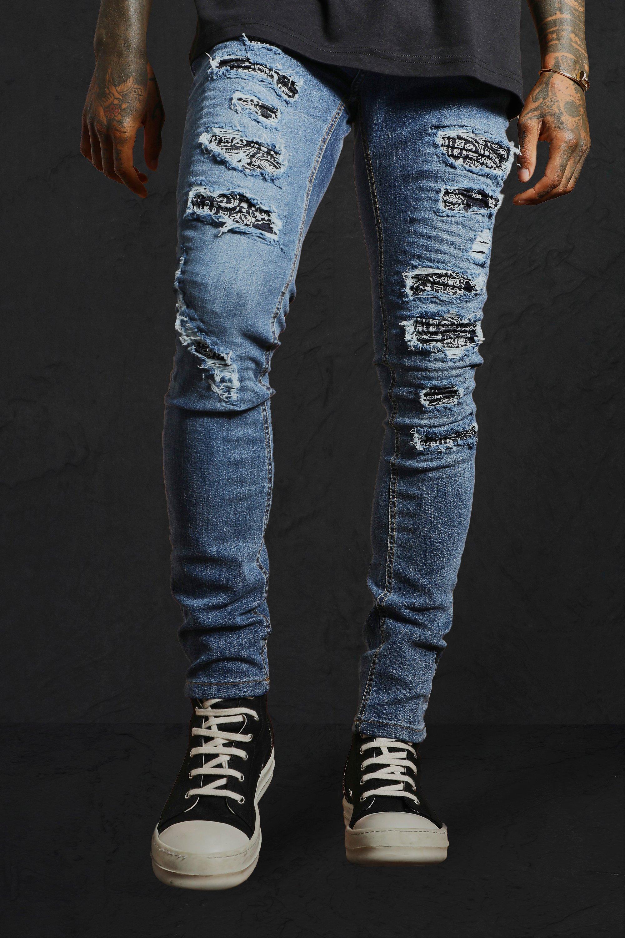 bandana biker jeans